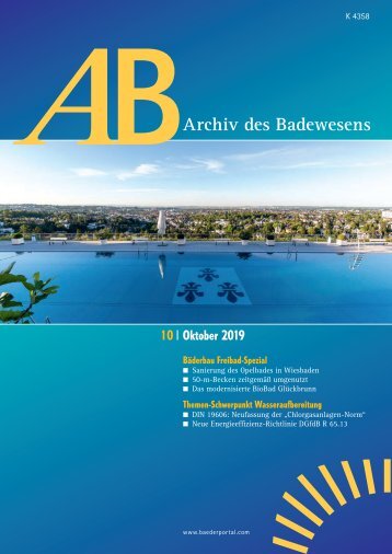 AB Archiv des Badewesens Oktober 2019