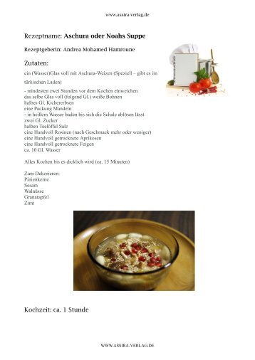 Kochbuch Rezept Aschura oder Noahs Suppe