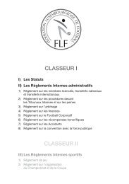 Statuts et Reglements FLF - classeur 1