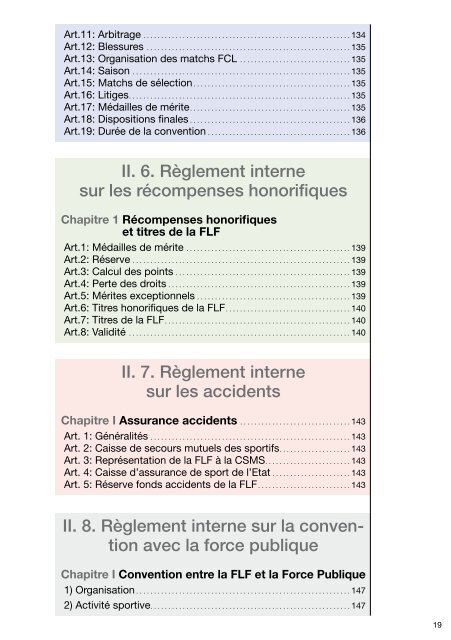 Statuts et Reglements FLF - classeur 1