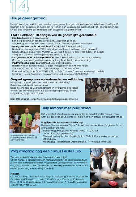 Infoblad Tij-dingen, editie september 2019