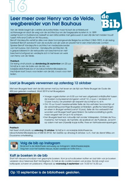 Infoblad Tij-dingen, editie september 2019