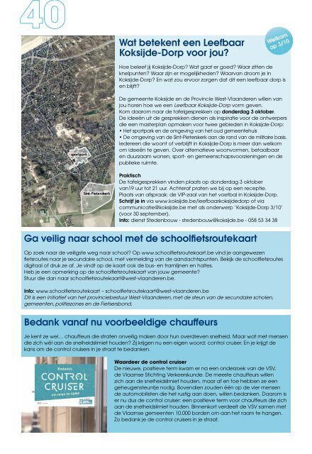 Infoblad Tij-dingen, editie september 2019