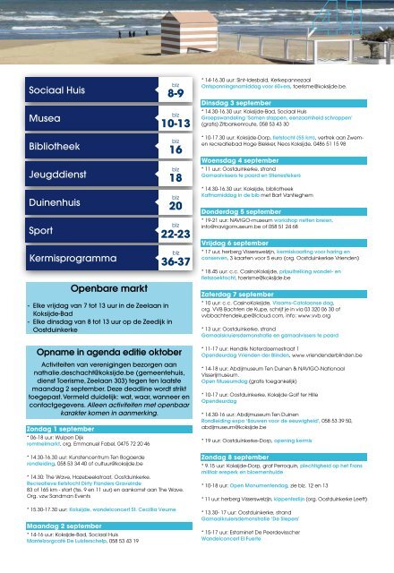 Infoblad Tij-dingen, editie september 2019