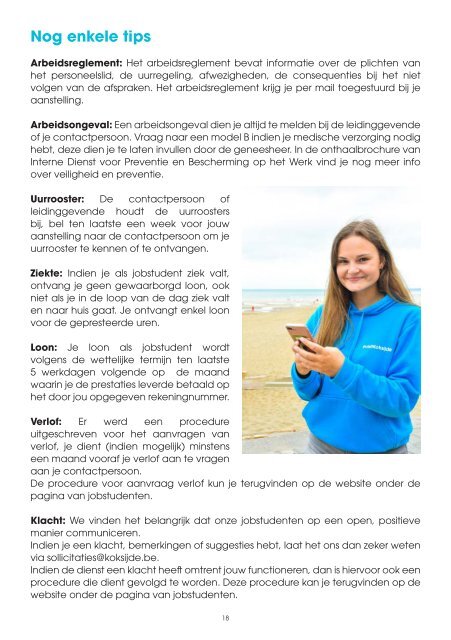 Brochure jobstudenten tussentijdse vakanties 2019-2020