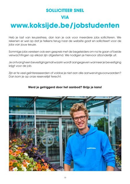 Brochure jobstudenten tussentijdse vakanties 2019-2020