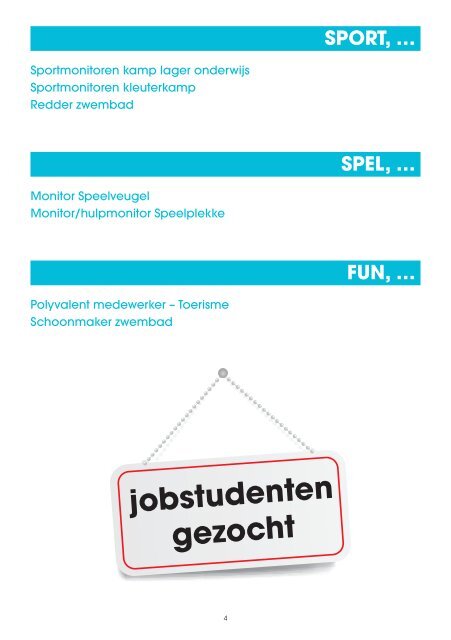 Brochure jobstudenten tussentijdse vakanties 2019-2020