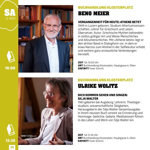 Buchfestival Olten - Programm 2019