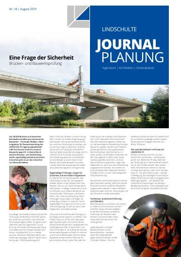 LINDSCHULTE-Kundenzeitung „Journal Planung“ 18/2019