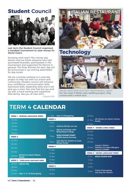 Mangere College Term 3 Newsletter 2019