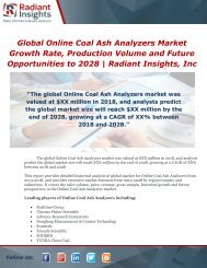 Global Online Coal Ash Analyzers Market Growth Rate, Production Volume and Future Opportunities to 2028  Radiant Insights,Inc