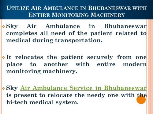 Rent Excellent and Dependable Air Ambulance in Bhubaneswar