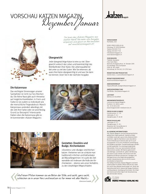 Katzen Magazin 5/19