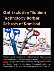 Get Exclusive Titanium Technology Barber Scissors at Kamisori