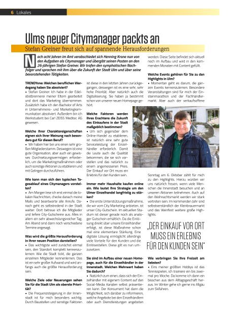 TRENDYone | Das Magazin - Ulm - Oktober 2019