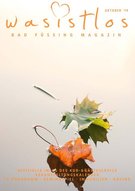 wasistlos Bad Füssing Magazin Oktober 2019