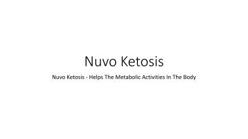 Nuvo Ketosis - Eliminates all Contaminated Substances From The Body