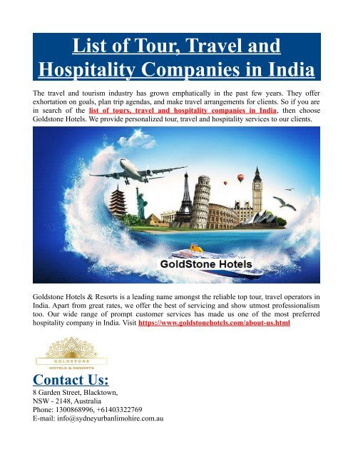 top 100 travel companies in india