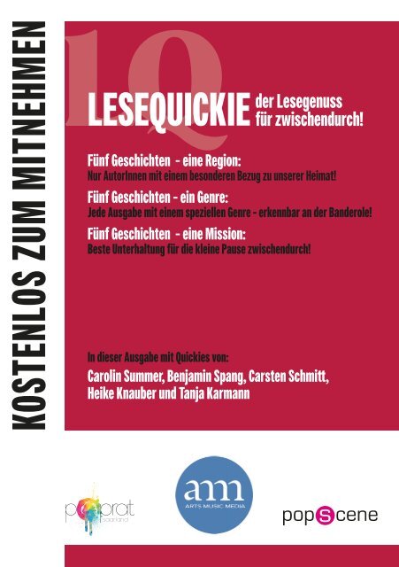 Lesequickie - Leseprobe regionaler Autorinnen und Autoren