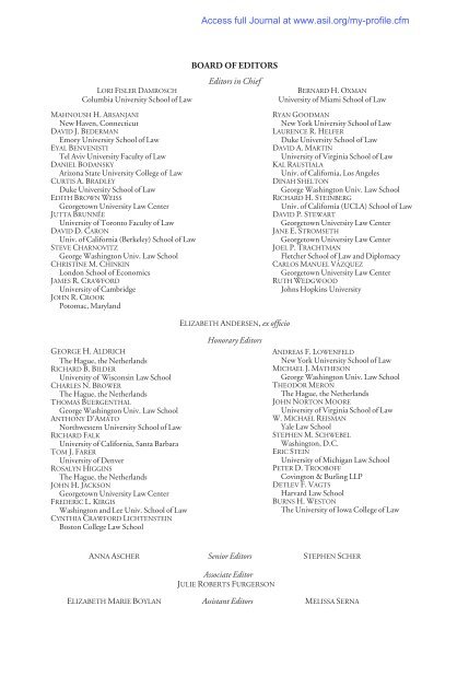 American Journal of International Law - American Society of ...