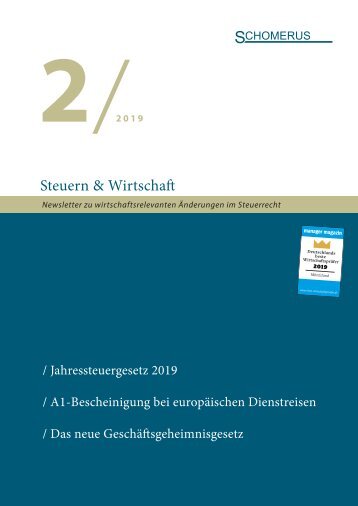 Steuern & Wirtschaft 2/19