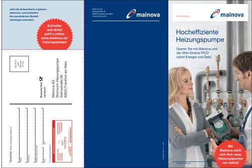 Flyer hocheffiziente Heizungspumpe - Mainova AG