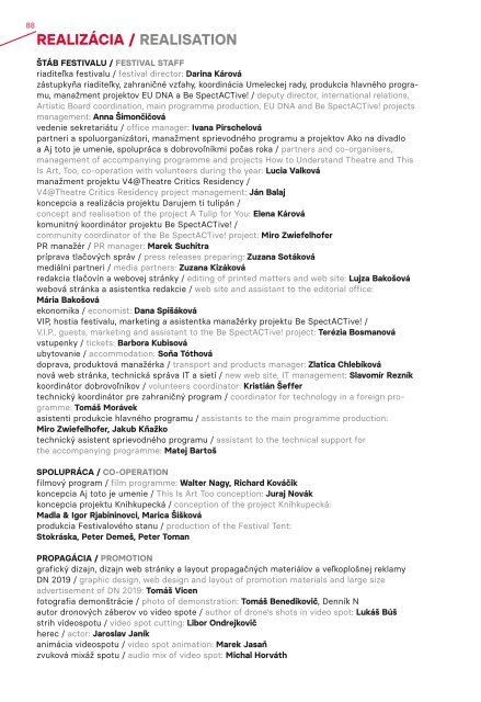 Divadelná Nitra 2019 Catalogue