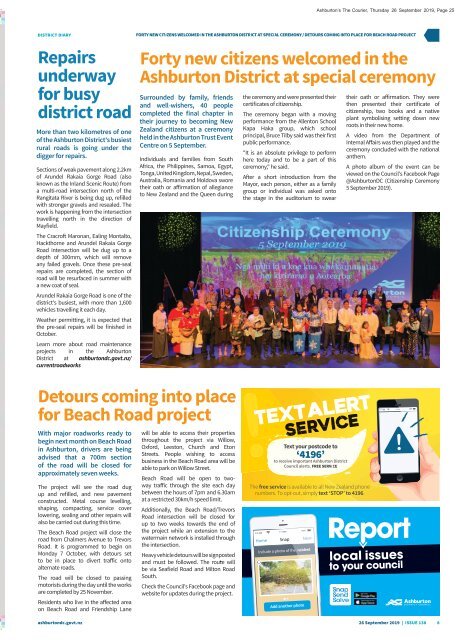 Ashburton Courier: September 26, 2019