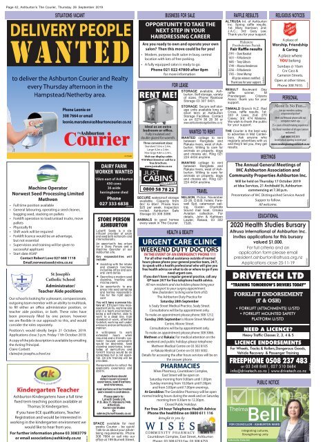 Ashburton Courier: September 26, 2019