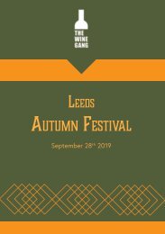 Leeds Autumn Festival 2019 - Tasting brochure