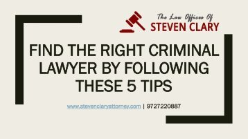 Find the Right Criminal Lawyer by Following These 5 Tips