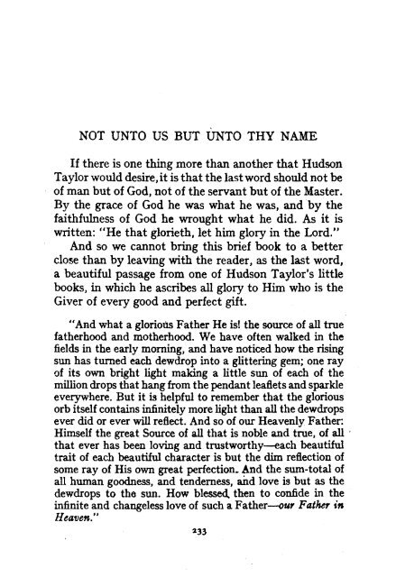 HUDSON TAYLOR The man who believed God by Marshall Broomhall