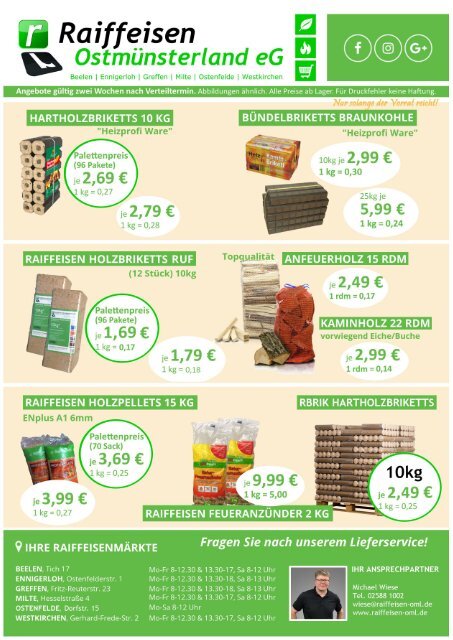 Raiffeisen Ostmünsterland eG - Holzbrennstoffe 2019