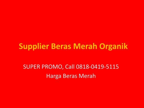 Supplier Beras Merah Organik pdf