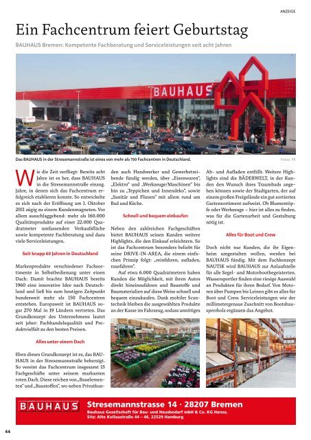 STADTMAGAZIN Bremen Oktober 2019