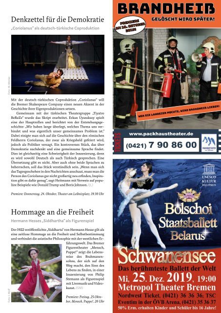 STADTMAGAZIN Bremen Oktober 2019