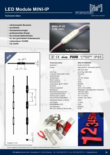 LED Module MINI-IP-02 Serie - NP LIGHTING