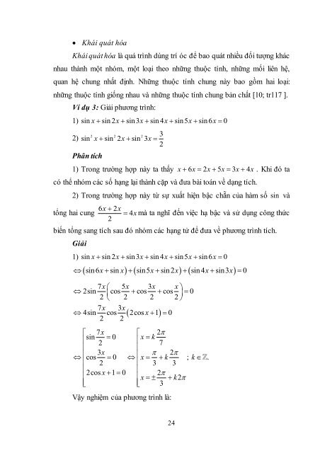 Phát triển năng lực tư duy cho học sinh THPT qua dạy học phương trình lượng giác (2019)