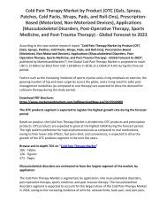 Growth Opportunities in Cold Pain Therapy Market