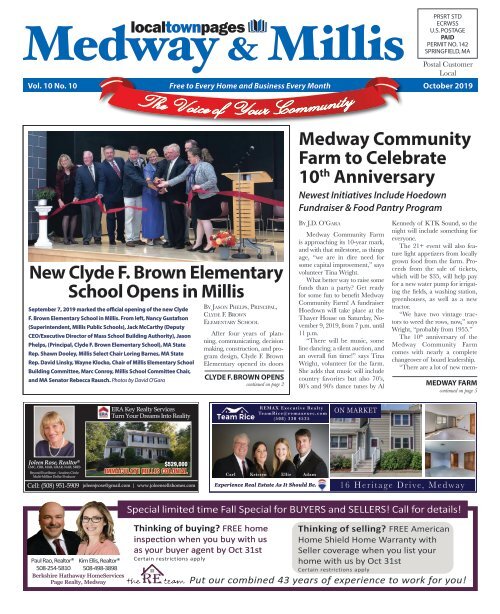 Medway Millis October 2019
