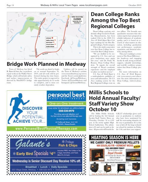 Medway & Millis October 2019