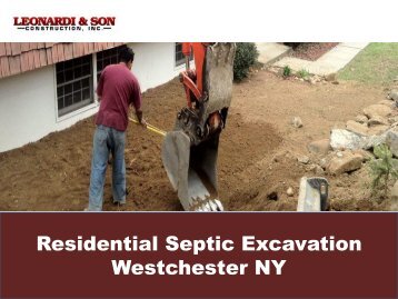 Residential Septic Excavation Westchester NY