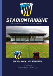 Stadionzeitung SSV vs. VfB Oberndorf 2019/20