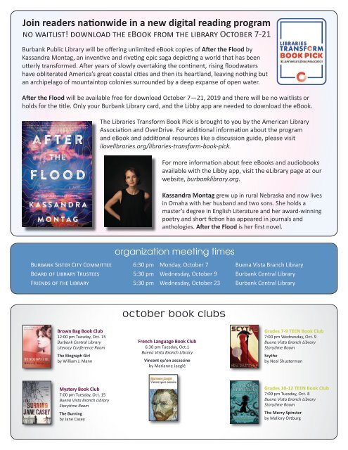 October 2019 Library News and Events
