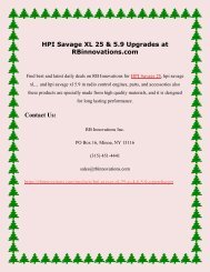 HPI Savage XL 25 & 5.9 Upgrades at RBinnovations.com