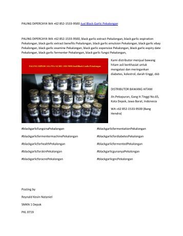 PALING DIPERCAYA WA +62 852-1533-9500 Jual Black Garlic Pekalongan