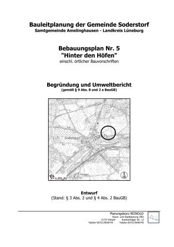 Bebauungsplan Nr. 5 "Hinter den Höfen" - Amelinghausen