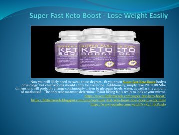 Super Fast Keto Boost - Obtain A Flat Stomach