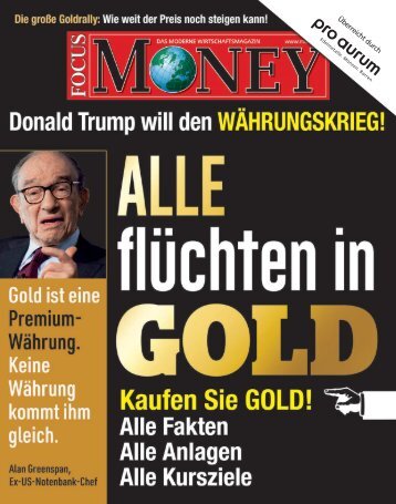 Focus Money: Alle flüchten in Gold