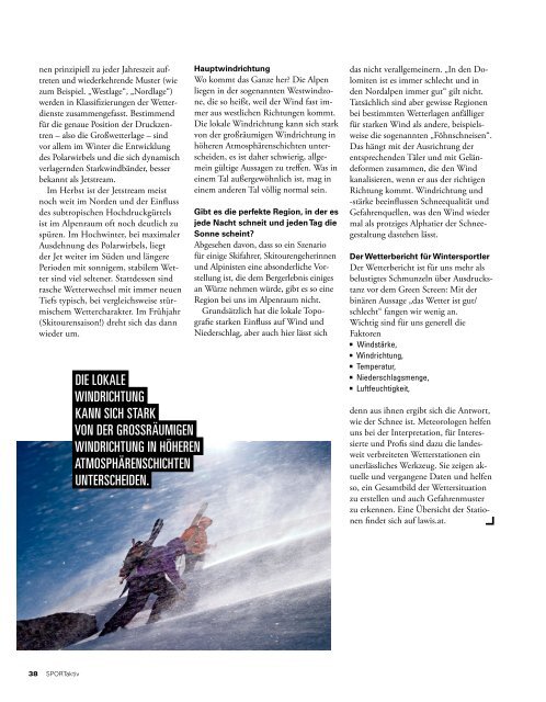 SPORTaktiv Freerideguide 2019